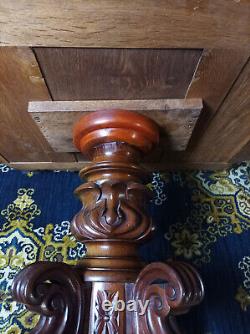 Mahogany and marble table from the 19th century