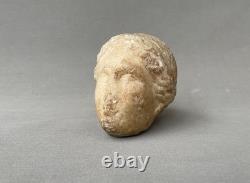 Marble or Alabaster Head, Roman Period, Archaeology, Sculpture