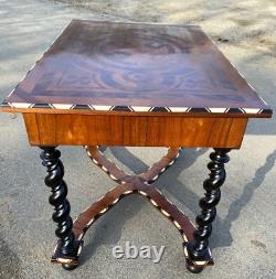 Marquetry bureau table in the Louis XIII style, 19th century		<br/>   