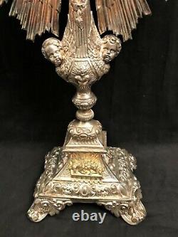 Massive Silver Ostensoir Punch Minerve Era 19th Century