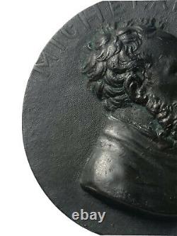 Medallion Medal Metal Skating Bust By Michel Ange Michelangelo Epoque Xixe