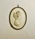 Medallion In Biscuit. Poppea Wife Of Nero. Antique Bust. 19th Century.