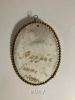 Medallion in biscuit. Poppea wife of Nero. Antique bust. 19th century.