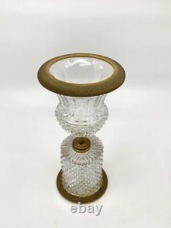 Medicis Shaped Vase In Cut Crystal Bronze-mounted 19th Epoque Charles X