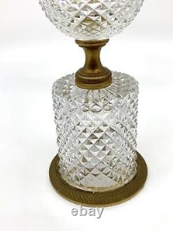 Medicis Shaped Vase In Cut Crystal Bronze-mounted 19th Epoque Charles X