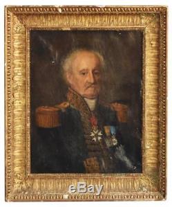 Military Portrait Xixth Century General Count Pierre-augustin Hulin (1758-1841)