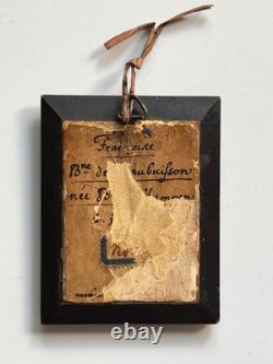 Miniature Painting Portrait of a Young Woman Baroness Early 19th Century