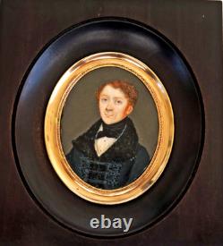 Miniature Portrait of a Gentleman of Quality from the First Empire Period, Early 19th Century