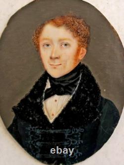Miniature Portrait of a Gentleman of Quality from the First Empire Period, Early 19th Century