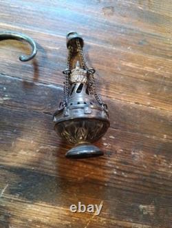 Miniature Silvered Metal Censer, Napoleon III Era, Mass Set, 19th Century