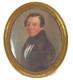 Miniature Of A Young Man From The 19th Century, Gilded Frame, Medallion