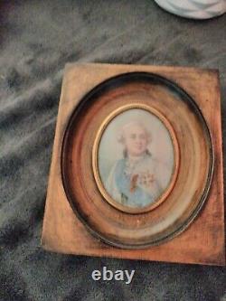 Miniature on Ivory Signed by Blaise Depicting Louis XV. 19th Century Period