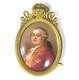 Miniature Porcelain Medallion Framed Portrait Of Louis Xvi, 19th Century<br/>