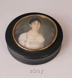Miniature portrait box, Empire period, solid gold, 19th century, K35