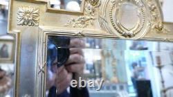 Mirror From Toilet To Poser Golden Bronze Style Louis Xvi, Era Xixth