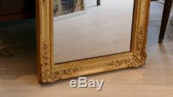 Mirror In Wood And Stucco Gilded, Restoration Period, Mercury Ice, Early XIX Èm