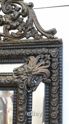 Mirror Parecloses Napoleon III Blackened Wood And Brass, Time XIX