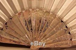 Mother-of-pearl And Painted Silk Fan Nineteenth