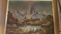 Mountain Landscape Hst- Cervin Epoque XIX Eme