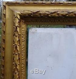 N ° 473 Grand Frame Xixth Century Wood And Gilded Stucco For Frame 102 X 83 CM