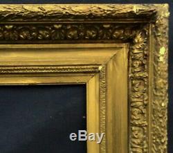 N ° 619 Frame Xixth Century Wood And Gilded Stucco For Frame 61,5 X 50 CM