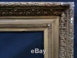 N ° 619 Frame Xixth Century Wood And Gilded Stucco For Frame 61,5 X 50 CM