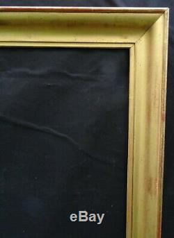 N ° 641 Frame Nineteenth Gilded Wood Leaf For Frame 61 X 74.5 CM