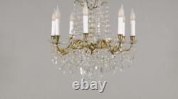 Napoleon III Chandelier with Crystal and Glass Pendants in Bronze, 19th Century