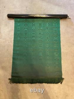 Napoleon III Coach Curtain 19th Century with Gilded Marquetry Monogram
