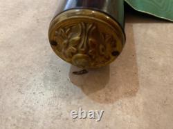 Napoleon III Coach Curtain 19th Century with Gilded Marquetry Monogram