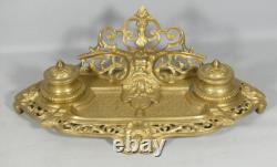 Napoleon III Inkstand in Gilded Bronze, 19th Century