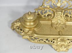 Napoleon III Inkstand in Gilded Bronze, 19th Century