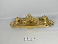 Napoleon III Inkstand in Gilded Bronze, 19th Century