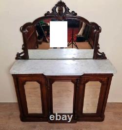 Napoleon III Period Breakfront in Walnut and 19th Century Marquetry