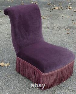 Napoleon III Violet Velvet Heater Chair, 19th Century