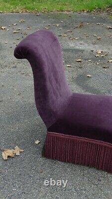 Napoleon III Violet Velvet Heater Chair, 19th Century