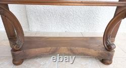 Napoleon III-era walnut console table