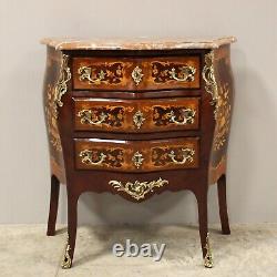 Napoleon III period commode in marquetry 19th century