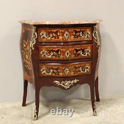 Napoleon III period commode in marquetry 19th century