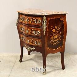 Napoleon III period commode in marquetry 19th century