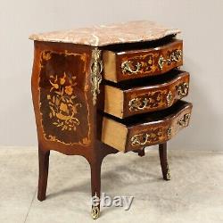 Napoleon III period commode in marquetry 19th century