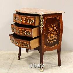 Napoleon III period commode in marquetry 19th century