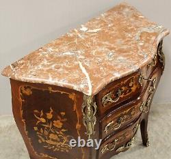 Napoleon III period commode in marquetry 19th century