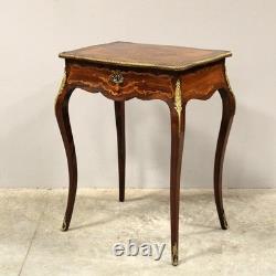 Napoleon III period table in 19th century marquetry