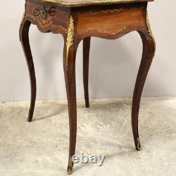 Napoleon III period table in 19th century marquetry