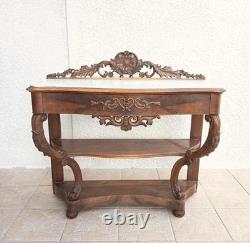 Napoleon III walnut console table