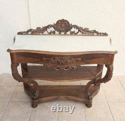 Napoleon III walnut console table