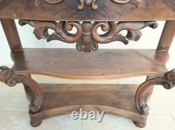 Napoleon III walnut console table