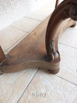 Napoleon III walnut console table