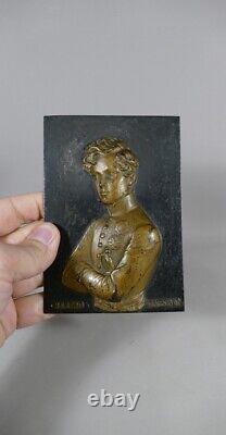 Napoleon Ii, King Of Rome, Relief Portrait On Metal Plate, Era XIX